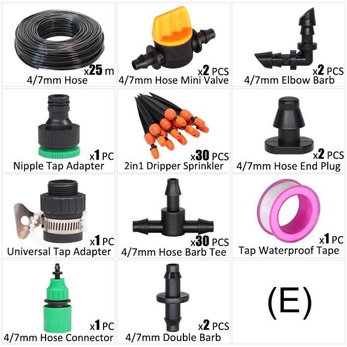 Lot De 20 Vannes D'arrêt Irrigation Goutte à Goutte - Robinet Pour Tuyau 1/4" (4mm Intérieur / 6mm Extérieur)