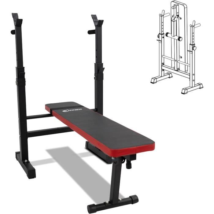 Banc Musculation Support Pliable Réglable Multifonction Rack Weight