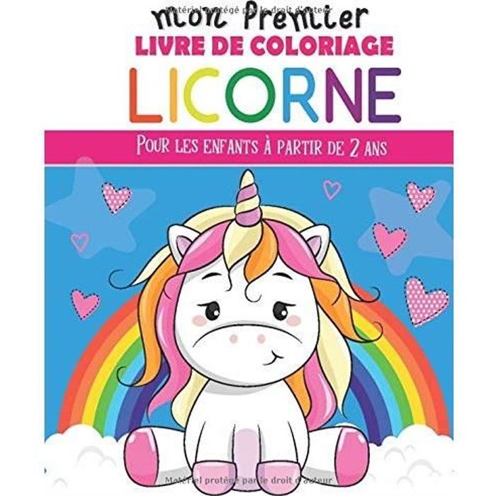 Mon Premier Livre De Coloriage Licorne Pour Les Enfants A Partir De 2 Ans Livre Coloriage Enfant De Licorne Licornes Cdiscount Jeux Jouets