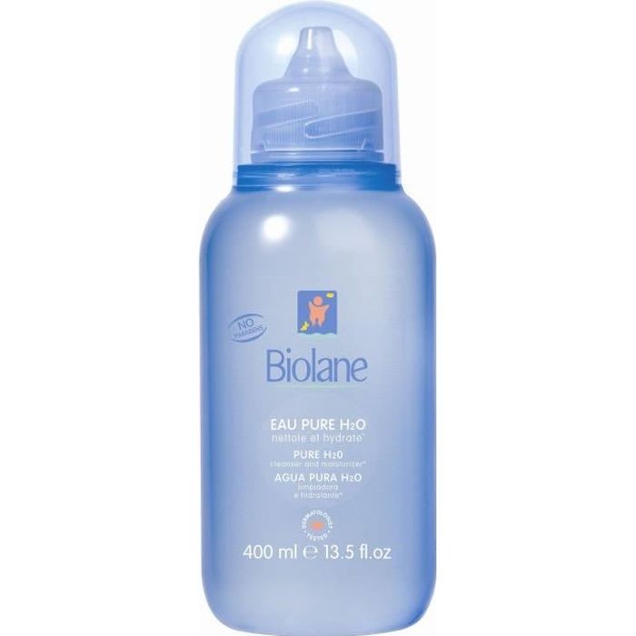 BIOLANE Eau pure nettoyante sans rinçage visage et corps pour bébé 750ml  pas cher 