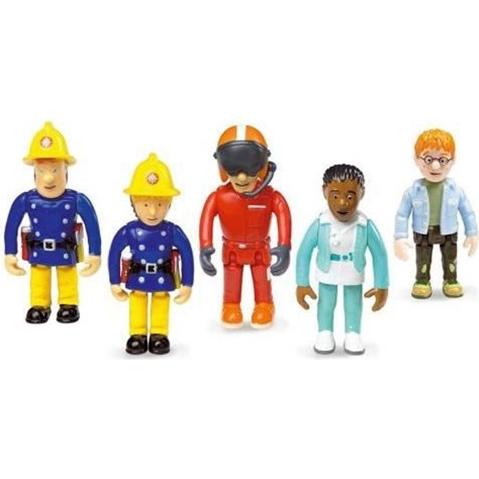 coffret de 5 figurines sam le pompier - born to play - sirius black - mixte - 3 ans et plus - intérieur