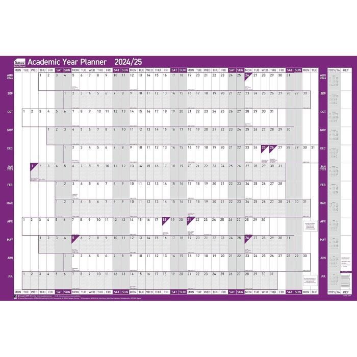 Calendrier Mural Effaçable à Sec XXL - Planificateur Annuel Réutilisable 150x85cm - Organisation Familiale Ou Bureau - 3