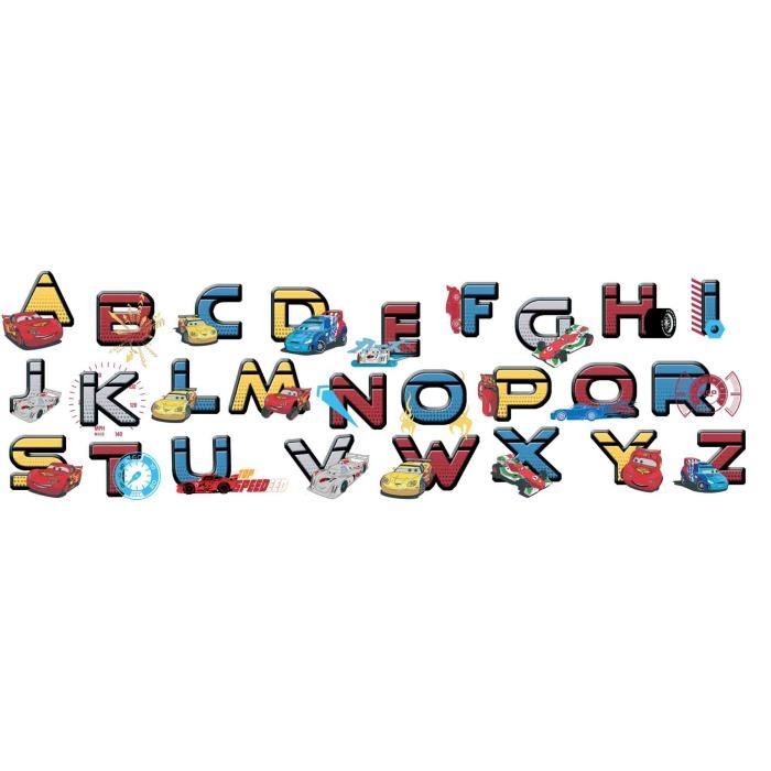 CARS Stickers muraux alphabet 3/33,5x17,5cm cdt - Achat ...