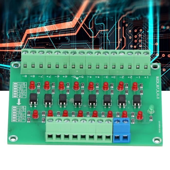 Module Isolation Optique 8 Canaux - Convertisseur 24V Vers 5V - Pour PLC Et Automatisme - Signal Stable Et Fiable