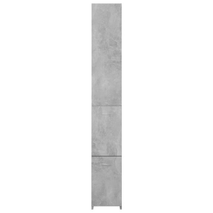 Meuble de salle de bain - DUOKON - FAN808435 - Gris béton - Bois dingénierie - 25x265x170 cm