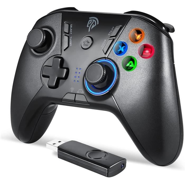 Manette PC/PS3 sans Fil Rechargeable, EasySMX 9110 2.4G Manette PC  Connectee par USB, Manette PS3 avec Double Vibration et Tu - Cdiscount  Informatique