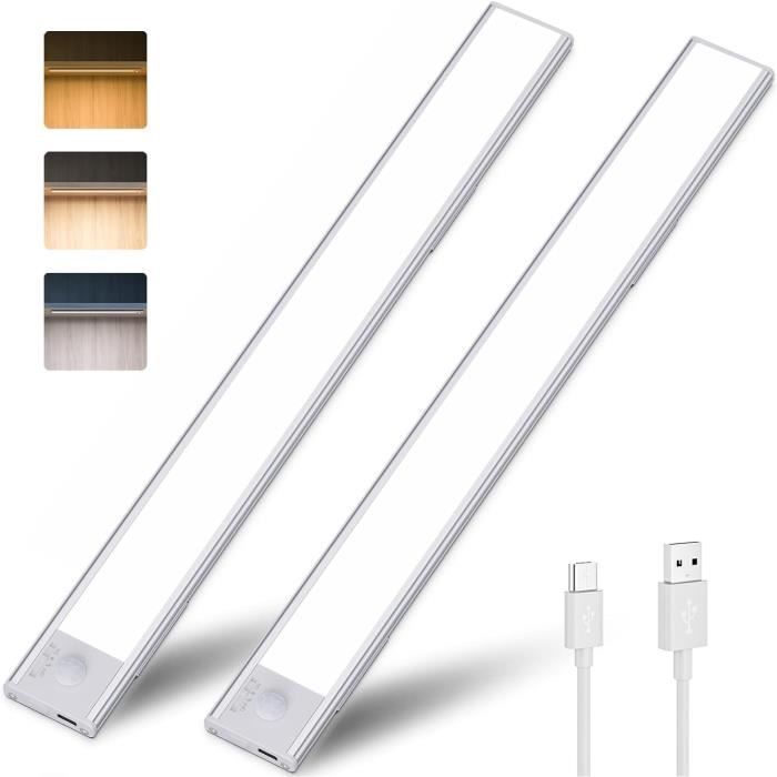 Églette De Cuisine Led À Intensité Variable 40 Cm - 146 Led - Détecteur ...