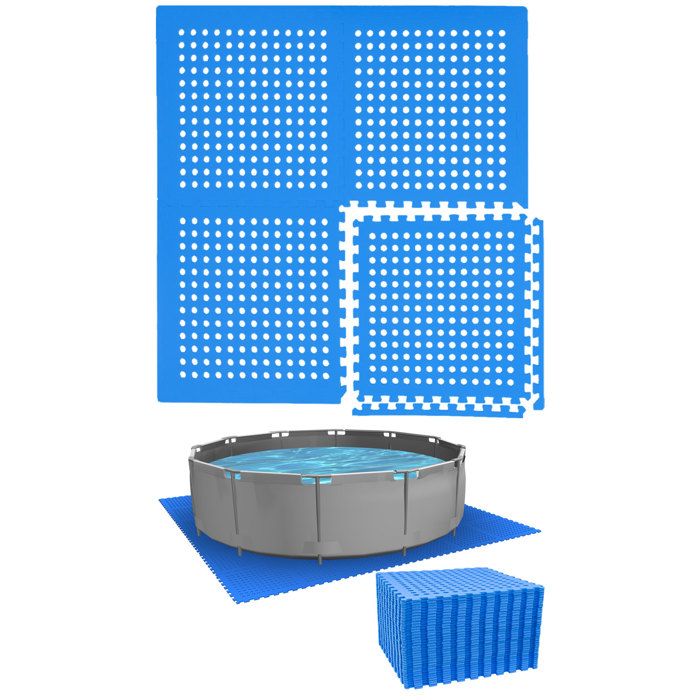 Tapis De Sol Pour Piscine Ronde 3,66m – Protection Anti-perçage, Polyester, Facile à Plier