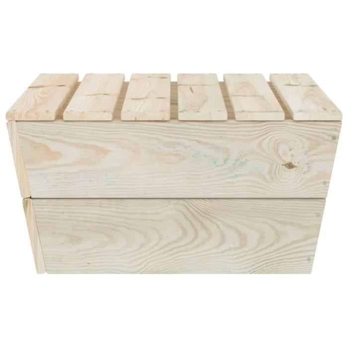 heg table de jardin 60x60x30 cm en bois d'épicéa imprégné éléments pour canapés modulables de jardin -9167167698288