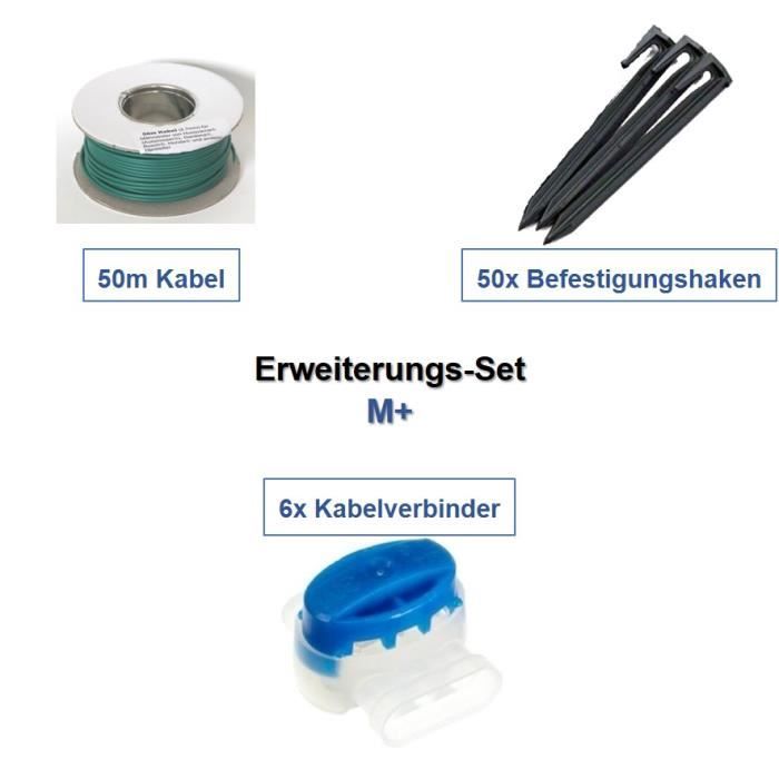 Genisys Reparatur-Set M+ Für Robomow Mähroboter – Mit 10m Kabel, 20 Haken & 6 Verbindern