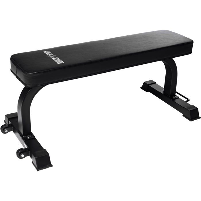 Banc Plat Noir A Roulettes Gorilla Sports Prix Pas Cher Cdiscount