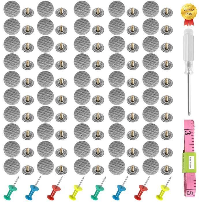 Lot 202 Boutons Réparation Toit Voiture + Outil – Rivets Gris Pour Doublure Affaissée Plafond Intérieur Auto