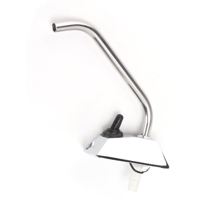 Robinet électrique 12V Avec Interrupteur Intégré - Pour Camping-car, Bateau, Van - Rotation 360°, Débit 3.5A