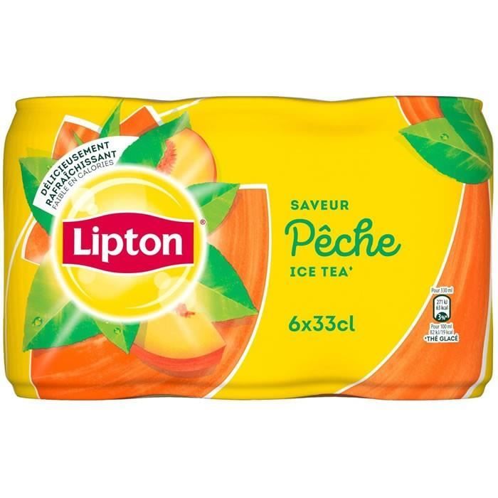 LOT DE 5 - LIPTON Ice tea - Boisson aux extraits de thé arôme pêche 6 x ...