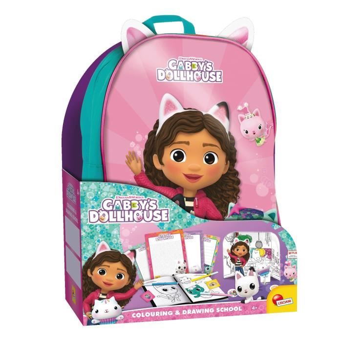 École de dessin - LISCIANI - Gabby’s Dollhouse - Sac à dos créatif - Ardoises et autocollants - Portable et pratique École de dessin - LISCIANI - Gabby’s Dollhouse - Sac à dos créatif - Ardoises et autocollants - Portable et pratique