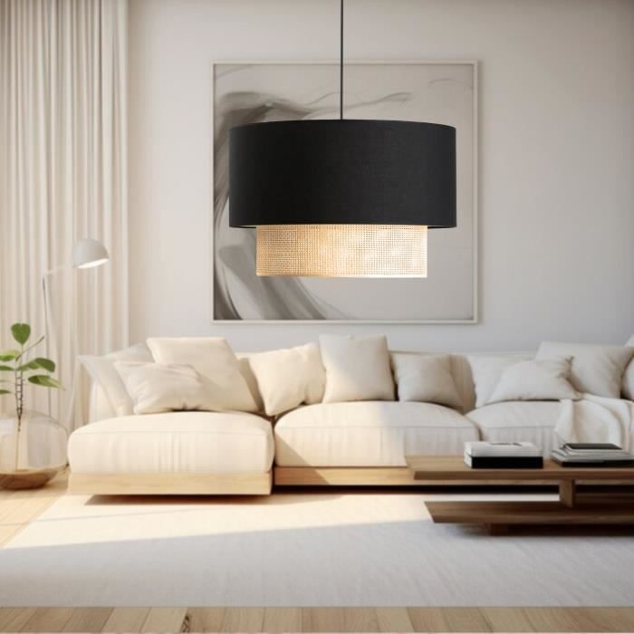 Suspension Loughborough E27 hauteur 70 cm noir jaune Suspension Loughborough E27 hauteur 70 cm noir jaune