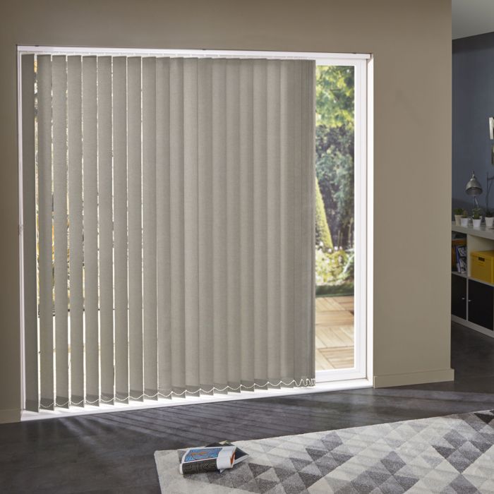MADECOSTORE Lot de 5 lamelles verticales 89mm perle dévoré blanc pour