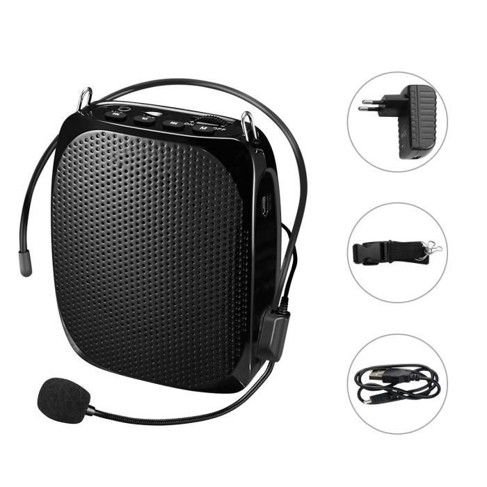 Amplificateur Voix Haut-Parleur Portable Ultraléger Rechargeable 1800mah  avec Microphone pour les enseignants, entraîneurs etc - Cdiscount TV Son  Photo