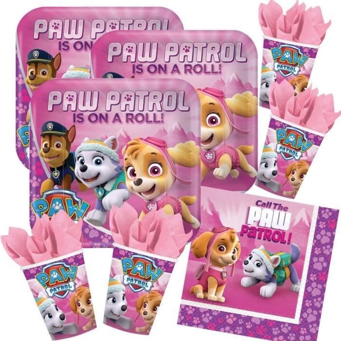 Paw Patrol Décoration, Vaisselle Fête Kit Anniversaire Pat