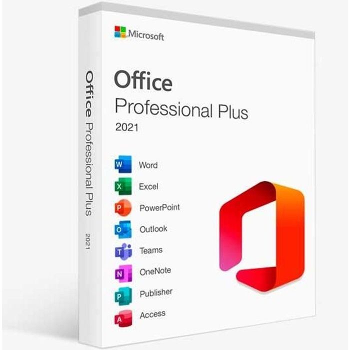 Microsoft Office 2021 Professionnel Plus - Licence Logicielle Neuve - Pour PC Windows