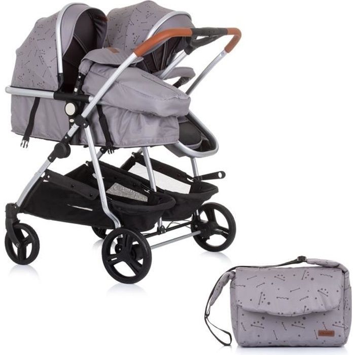 Poussette double avec 1 cosy - Cdiscount