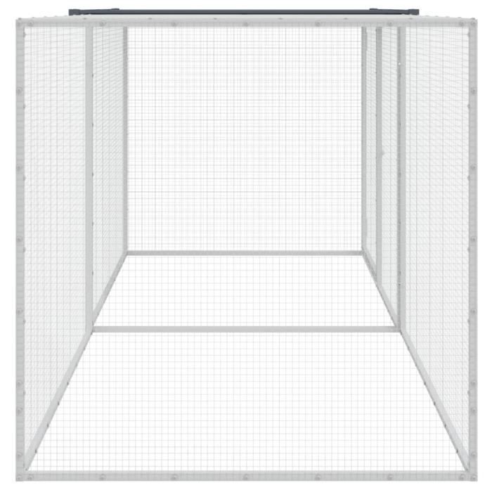 Meilleurs prix pour Poulailler avec toit anthracite 203x98x90 cm acier galvanisé Mothinessto YY00374
