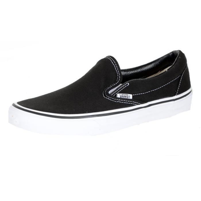 Basket Vans Classic Slip-On Noir - Homme - Canvas - A élastique - Semelle en caoutchouc vulcanisé