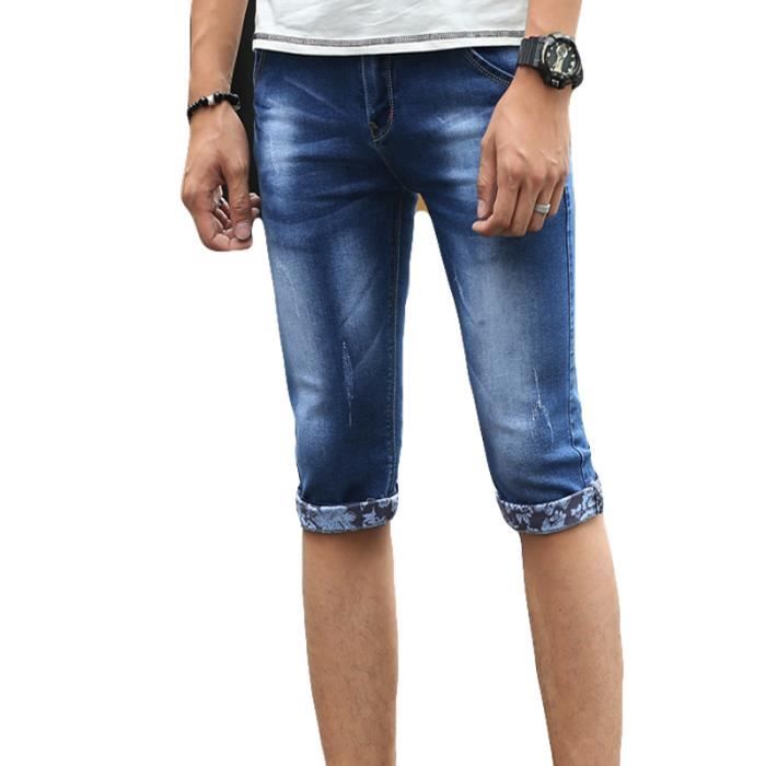 TOFOTL Pantacourt Homme Couleur Uni avec Poche Coton Cordon Vêtement