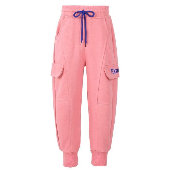 Inhzoy Pantalon Cargo Enfant Fille Gar on Pantalon Jogging Sport