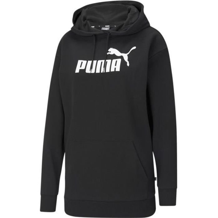 Robe Sweat noir femme Puma ESS ELONGATED LOGO HOODIE TR Black Cdiscount Pret a Porter