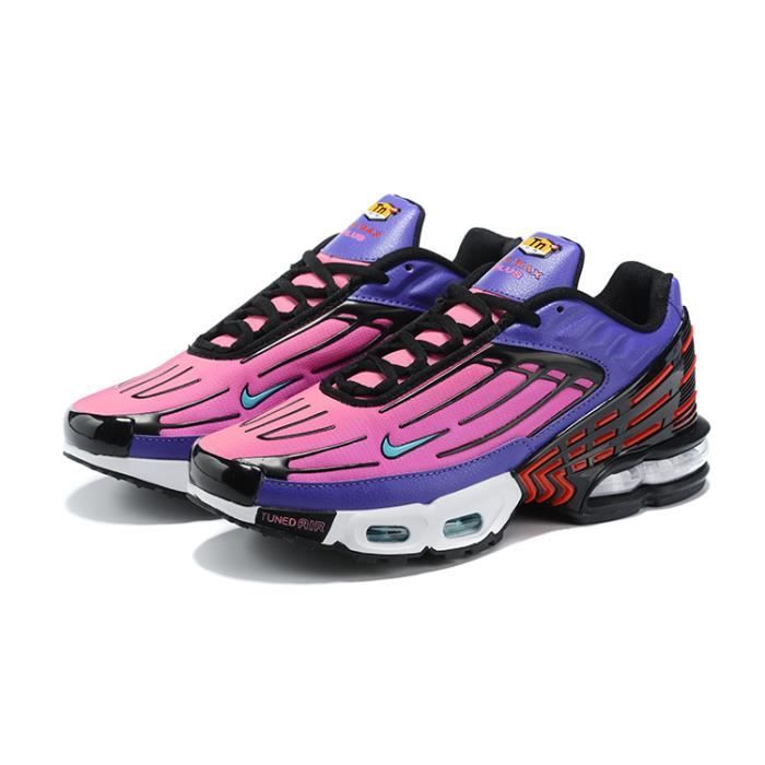 Baskets NIKEs Airs TN Plus 3 Chaussures rose violet de course pour hommes  et femmes Rose violet - Cdiscount Chaussures