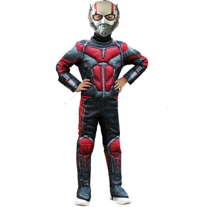 Déguisement Marvel Enfant Garçon Ant Man Muscle Rouge - Taille 110-140cm -  Costume et Masque Inclus