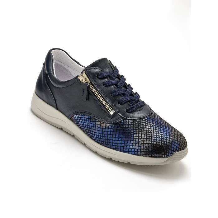 Pédiconfort Derbies extensibles pieds sensibles Marine