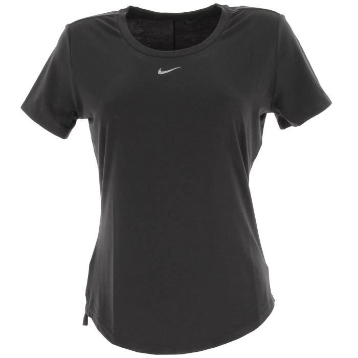Tee shirt manches courtes Nike W nk one luxe df ss std top - Noir - Femme - Running - Respirant - Route