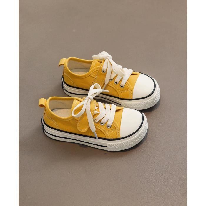Baskets fille en toile avec semelle en corde blanc