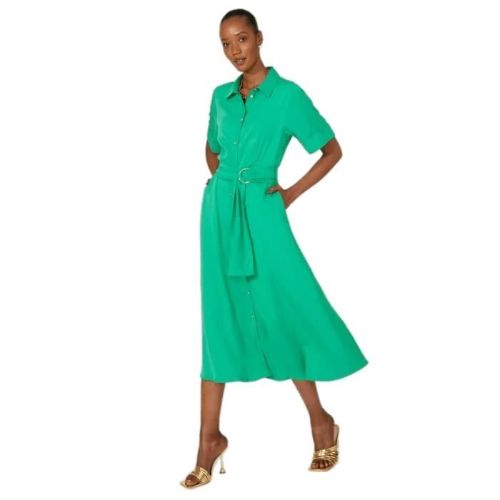 Principles Robe chemisier Vert Cdiscount Pret a Porter