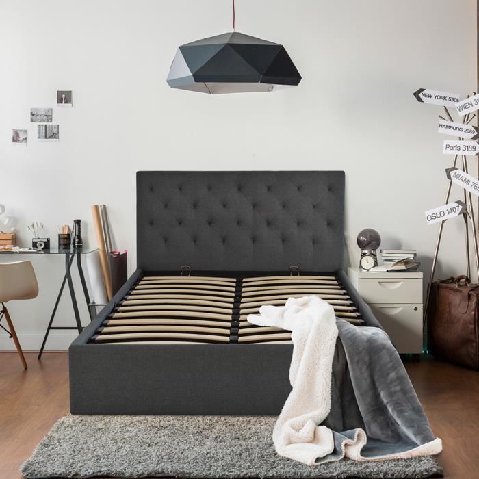 OLYMPE | Lit Coffre Cipriani | 160x200 - Achat / Vente ...