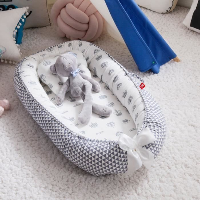 Lit De Nid De Bebe Avec Oreiller Portable En Coton Avec Poignee Pour Bebe Nouveau Ne Couronne Triangle Cdiscount Puericulture Eveil Bebe