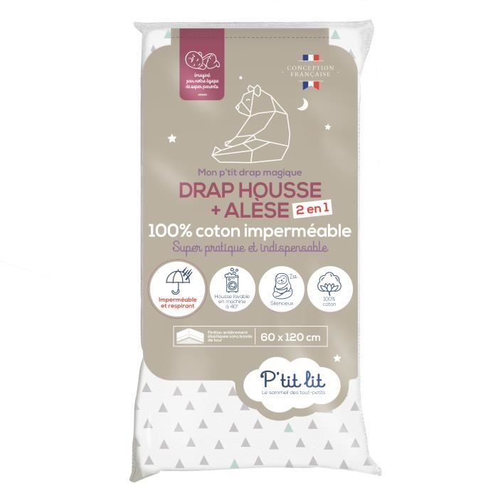 P Tit Lit Protege Matelas Bebe 2 En 1 Alese Drap Housse 60x1 Cm Impermeable 100 Coton Souple Et Silencieux Cdiscount Puericulture Eveil Bebe P Tit Lit Protege Matelas Bebe 2 En 1 Alese Drap Housse 60x1 Cm Impermeable 100 Coton Souple Et Silencieux Cdiscount Puericulture Eveil Bebe