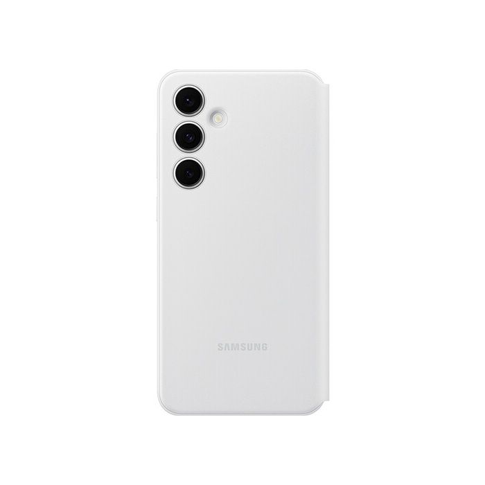 Coque et étui téléphone mobile Samsung Etui Smart View avec porte-carte pour Galaxy S24 FE - Blanc