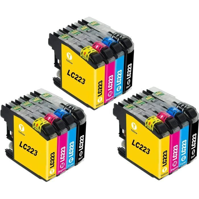 10 Compatible LC223 Cartucho de Tinta para Brother DCP-J4120DW DCP-J562DW 506027
