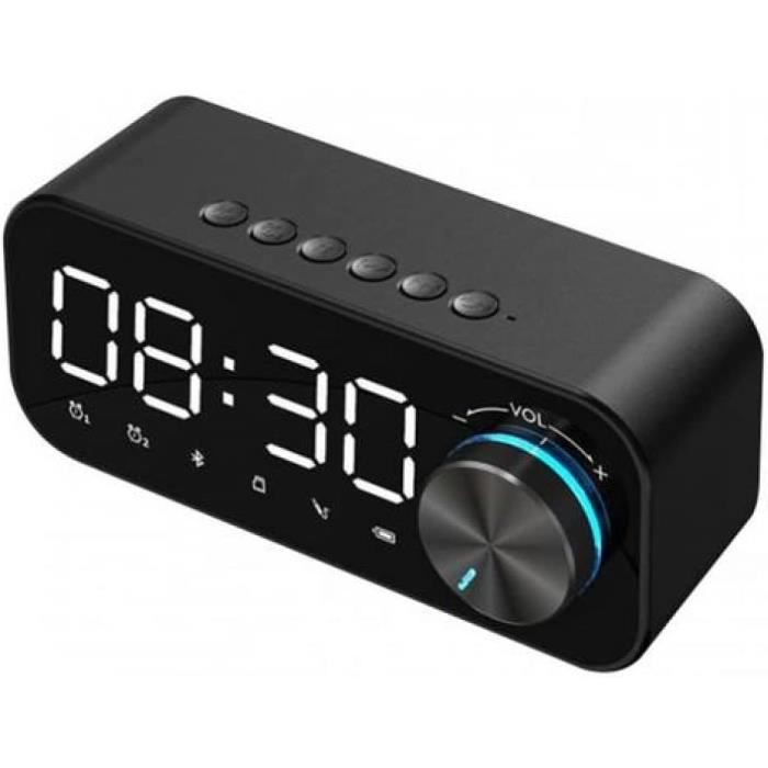 Haut-parleur Bluetooth Naroote Avec Radio FM Et Double Réveil - Mini Enceinte Portable, Diffusion Vocale