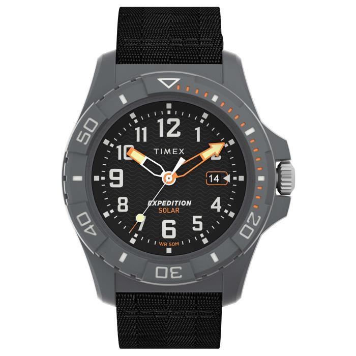Montre - Timex - TW2V40500 - Noir Tissu - 45mm - Étanchéité 5 bar - Quartz Analogique Montre - Timex - TW2V40500 - Noir Tissu - 45mm - Étanchéité 5 bar - Quartz Analogique