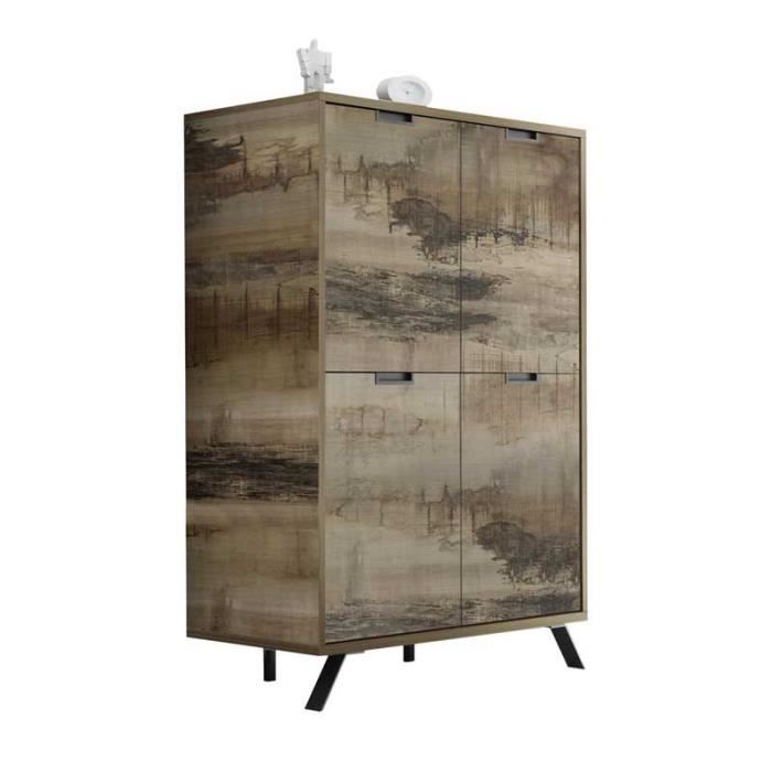Vaisselier Armoire De Salon 4 Portes Planches Bois Palerme L