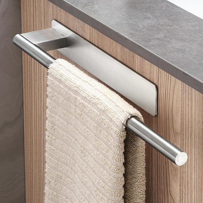 Porte-serviettes Mural Sans Perçage à 4 Bras - Ventouses Puissantes En Aluminium Anthracite - Pour Salle De Bain Et Cuisine - 2