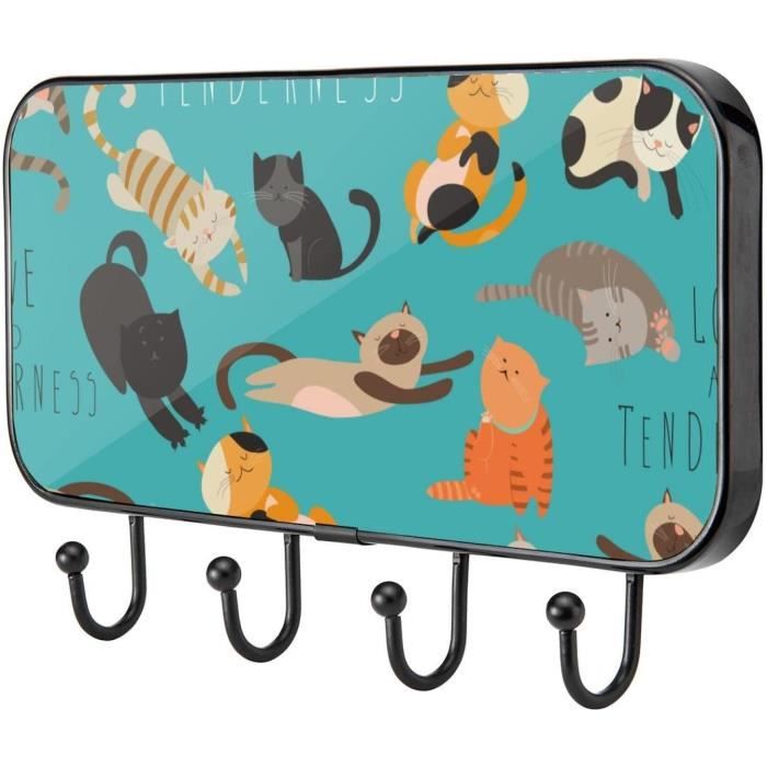 Relaxdays 3x Porte-manteau Mural En Fonte - Porte-clés Mural - Organisateur De Clés