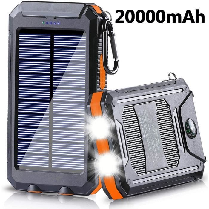 Top Étanche batterie portable solaire 10000mah Dou... – Grandado