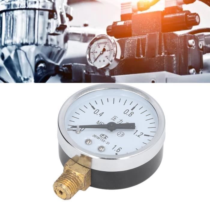 Manomètre D'Eau 0-6 Bar Avec Raccord Laiton 1/4 BSP - Lecture Précise Et Robuste Pour Usage Domestique Et Industriel