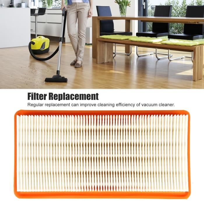 vhbw 3x filtre plissé plat remplacement pour Kärcher 6.907-277.0 pour aspirateur - Élément filtrant