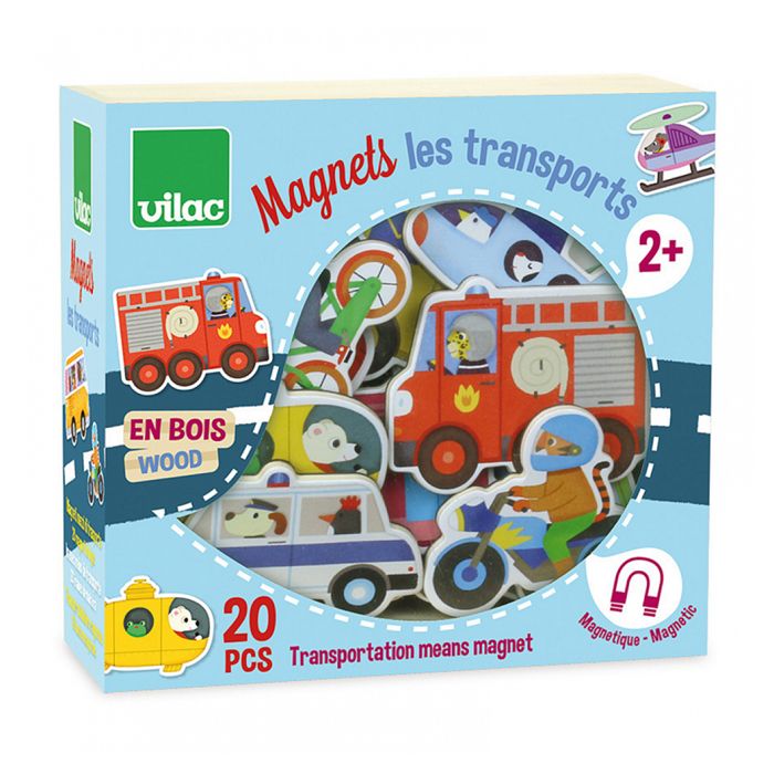 Magnets en bois transports - Vilac - réf 8028